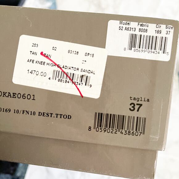 ALBERTA FERRETTI Knee High Gladiator Sandals Light Pink Rose 37 - Picture 9 of 9